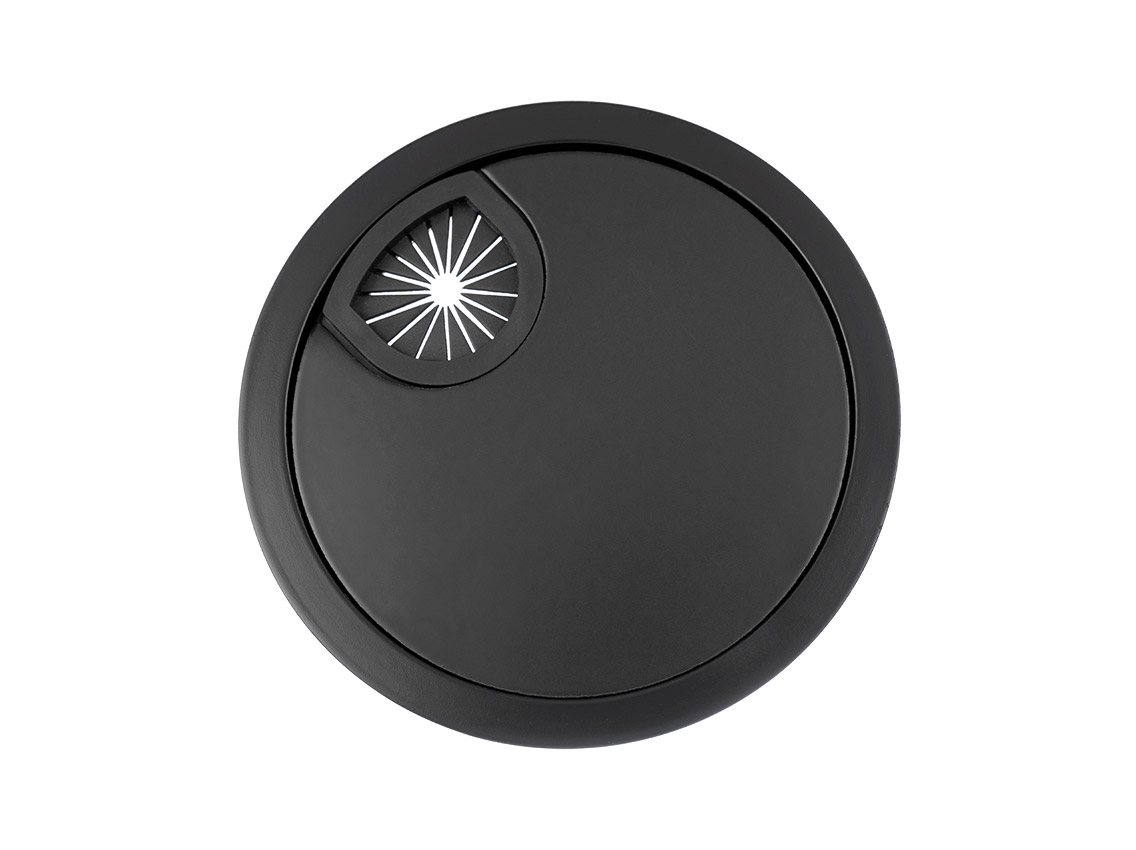 Пропуск для кабеля врезной GIFF Luna d=80 мм черный