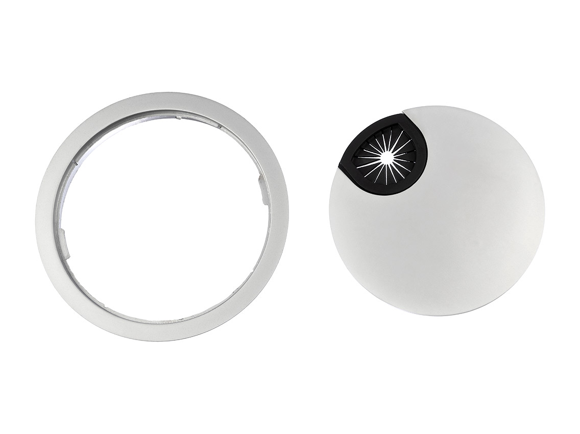 Пропуск для кабеля врезной GIFF Luna d=80 мм матовый хром