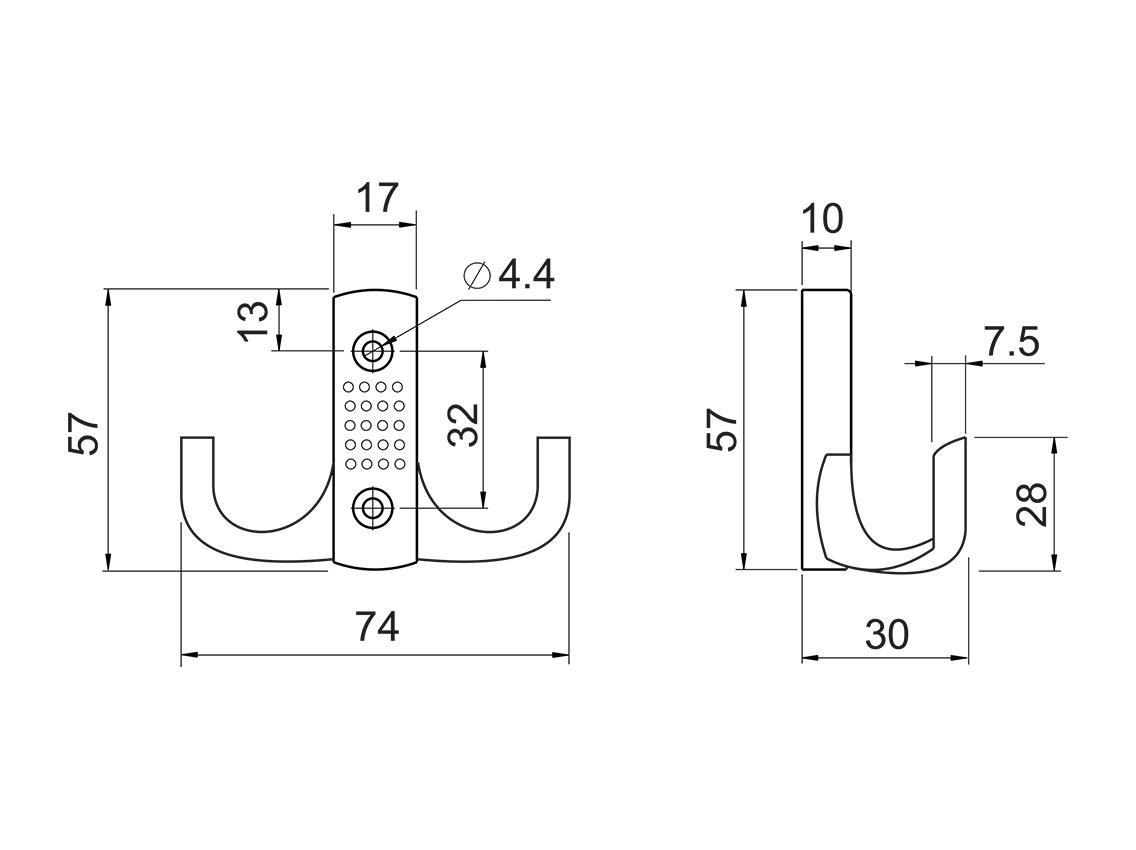Гачок GIFF 15/342 чорний