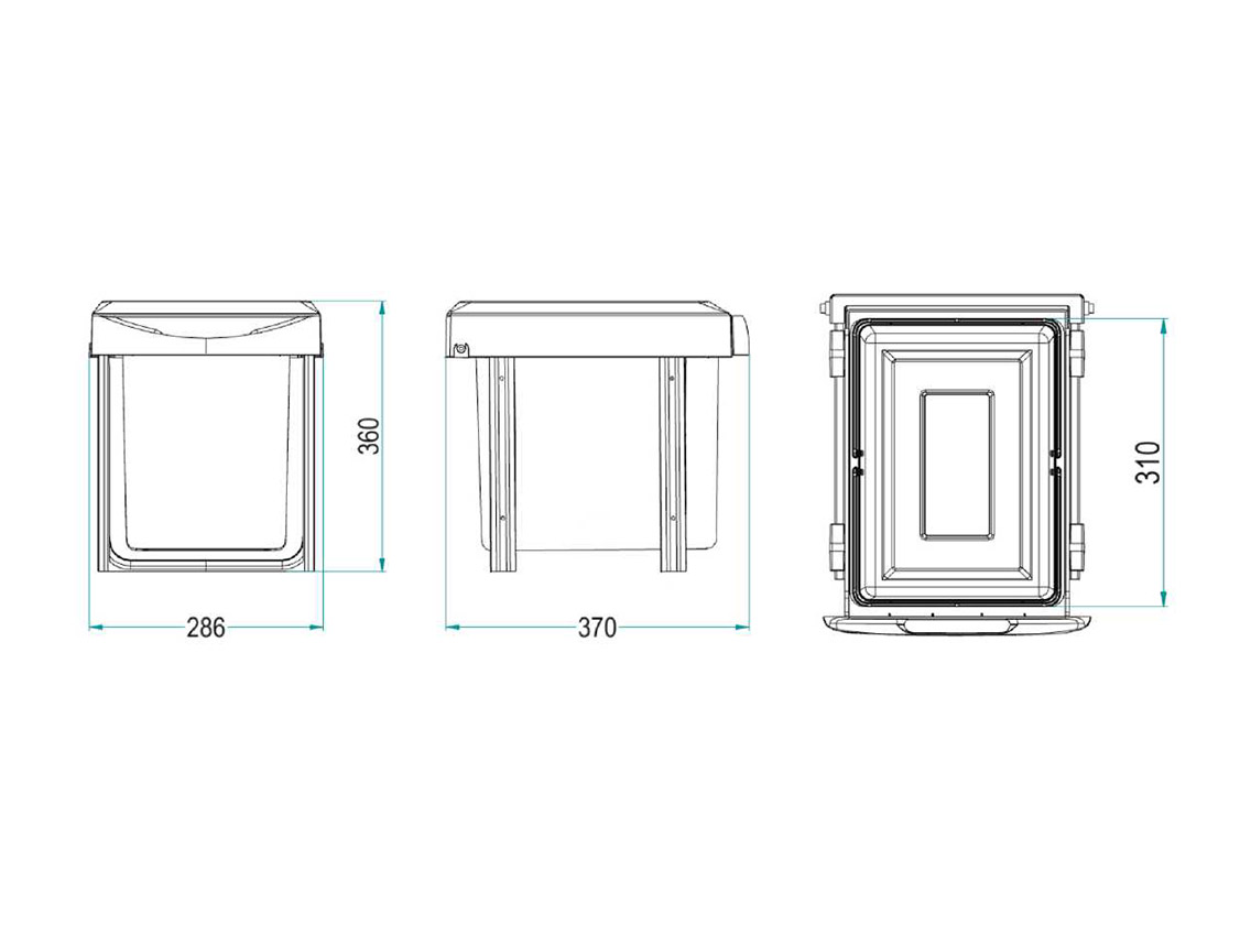Відро 16 л висувне для сміття INOXA ардезія