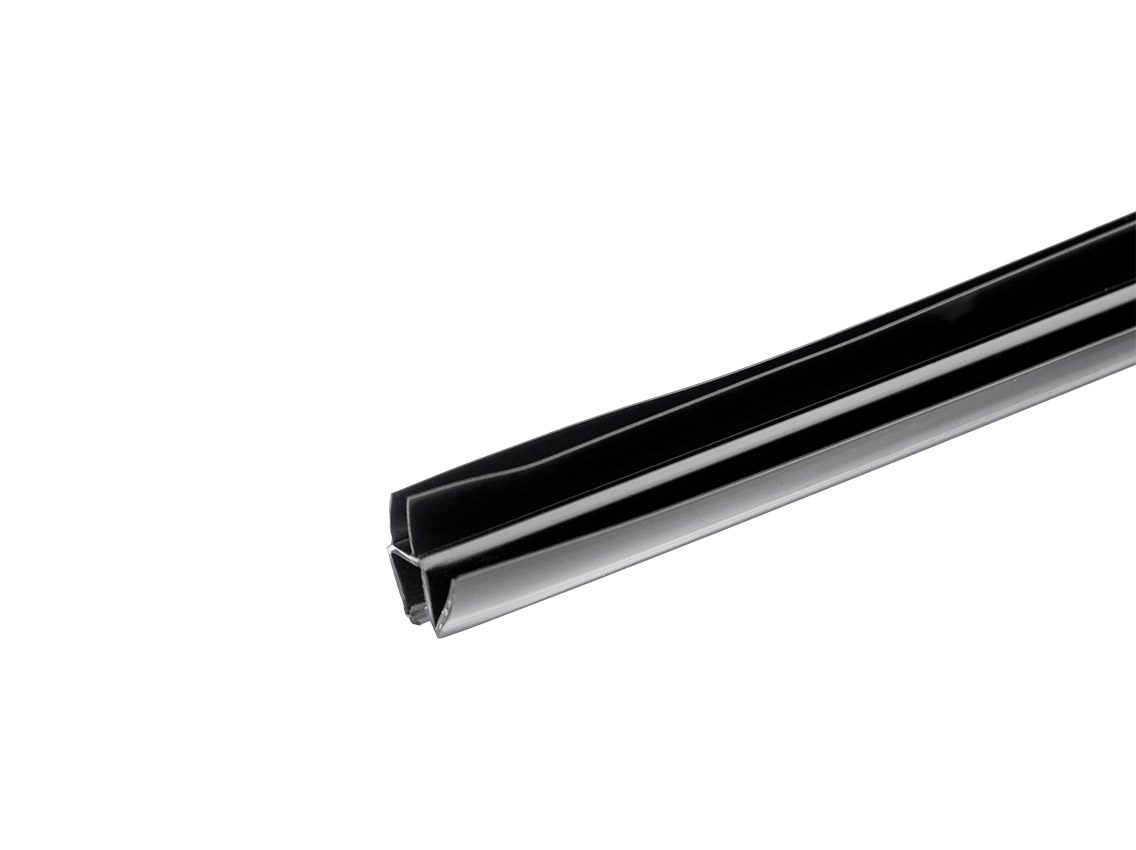 Уплотнитель 90* 8 мм пол-стекло GIFF 206 L=2500 мм черный непрозрачный