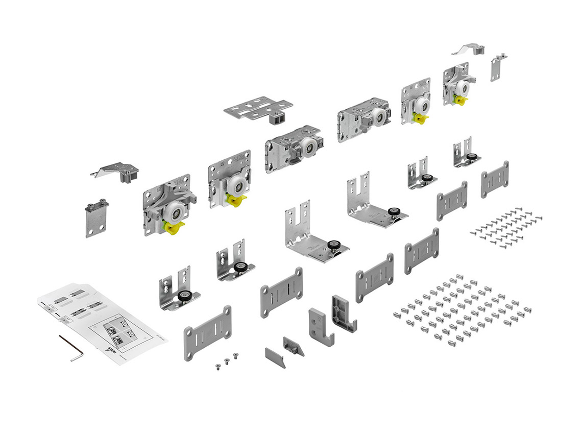 Комплект TopLine L на 3 двери, с демпфером в обе стороны L=4000