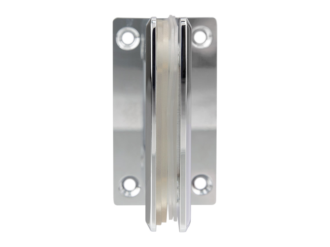 Петля 90° цинк. сплав стена-стекло GIFF 301Zn полированный хром