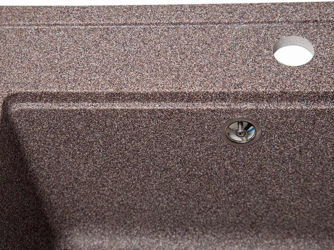 Мийка штучний камінь Solid ГРОСС 600х520 граніт (без отвору під змішувач)