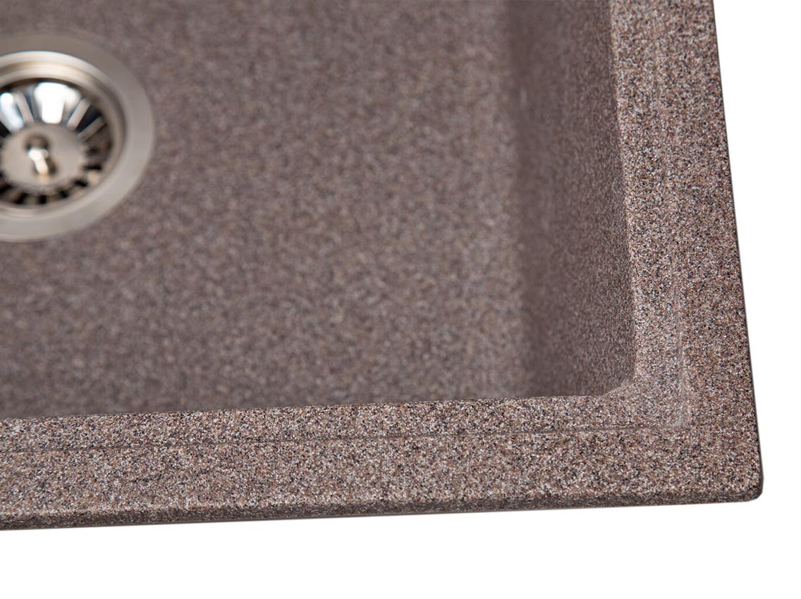 Мийка штучний камінь Solid ГРОСС 600х520 граніт (без отвору під змішувач)