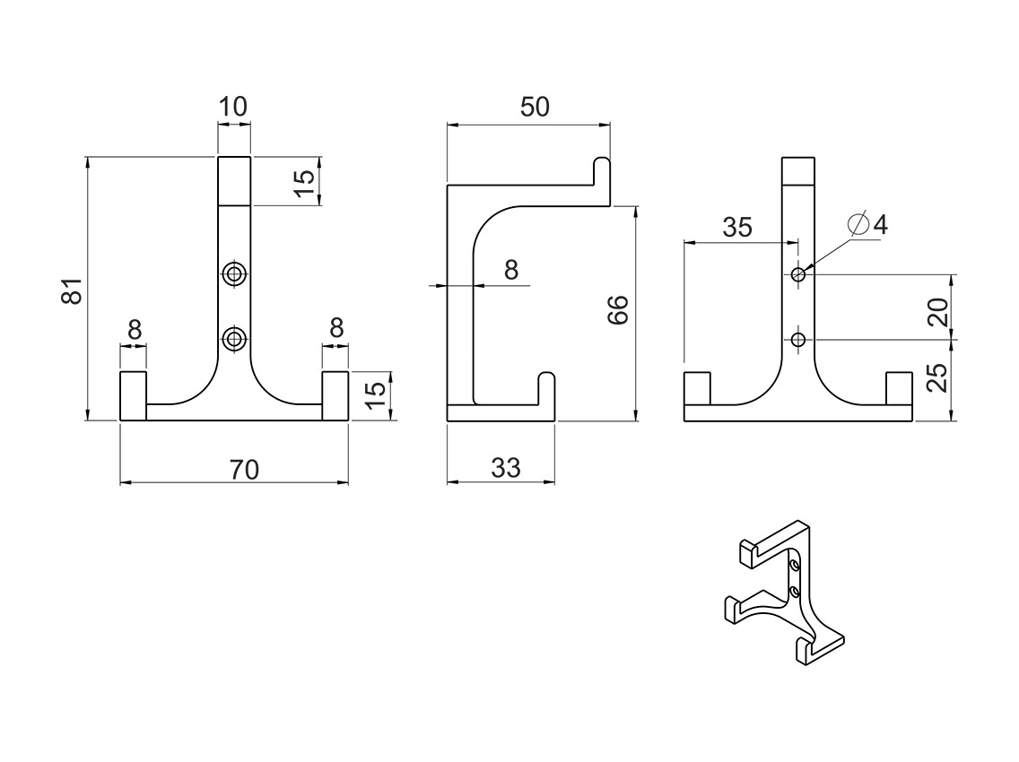 Гачок Virno Style 0101 чорний матовий