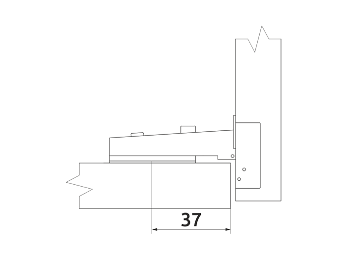 Петля накладна (міні) Slide-on GIFF d=26 Н=0 нікель