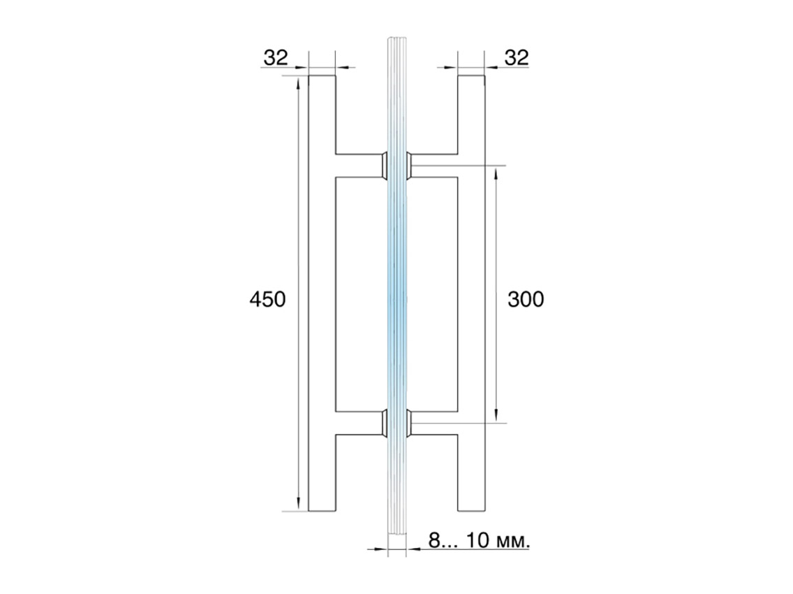 Ручка 32х450 GIFF GC комплект