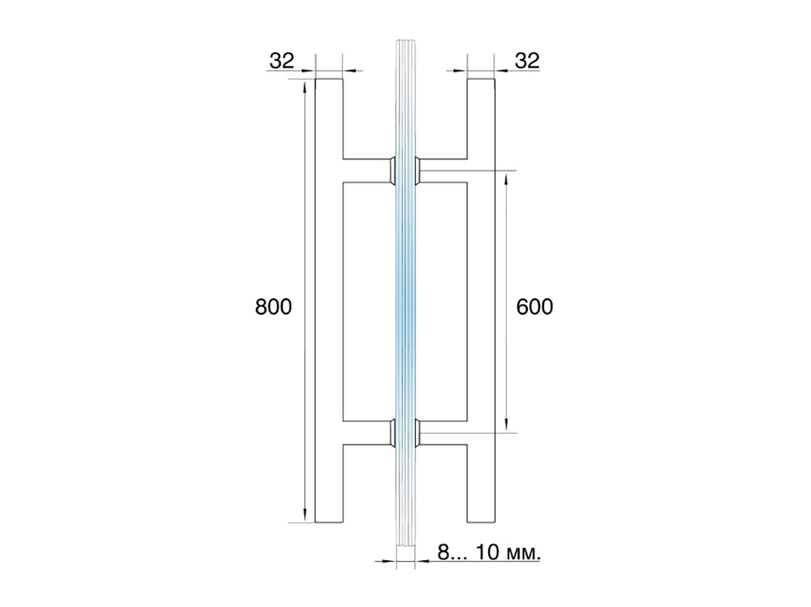 Ручка 32х800 GIFF GC комплект