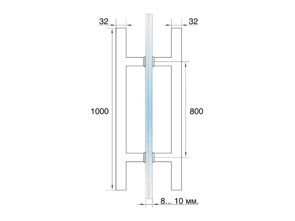Ручка 32х1000 GIFF GC комплект
