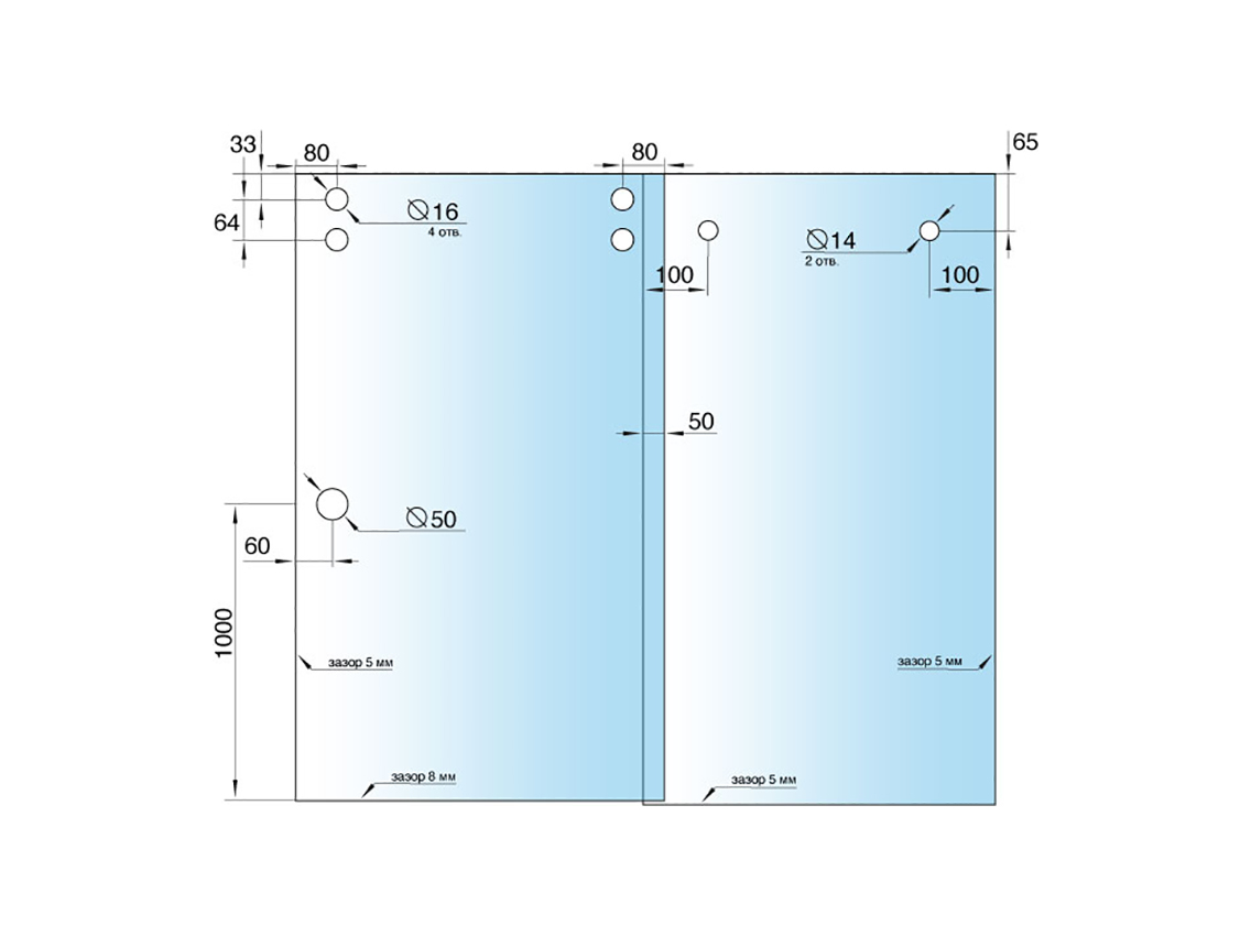 Комплект РС 30х10 Quattro GIFF 304 полированний хром