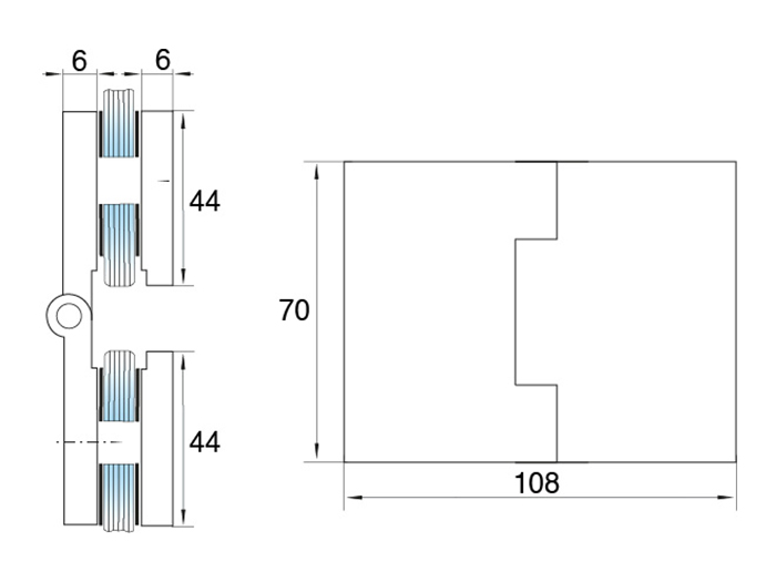 Петля LIVORNO стекло-стекло GIFF Glass Premio полированний хром