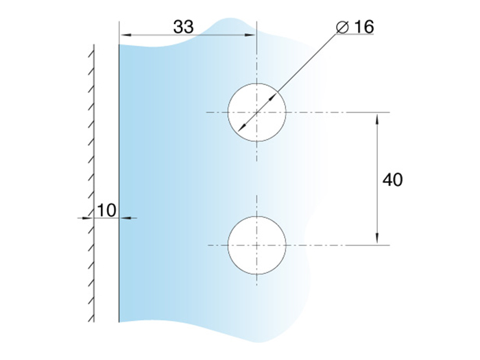 Петля LIVORNO стіна-скло GIFF Glass Premio полірований хром