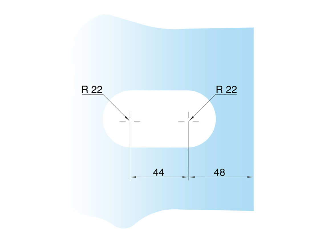 Замок DG-3 с нажимной ручкой и притвором GIFF Glass