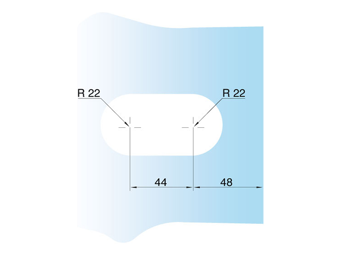 Замок DG-4 з натискною ручкою та притвором GIFF Glass
