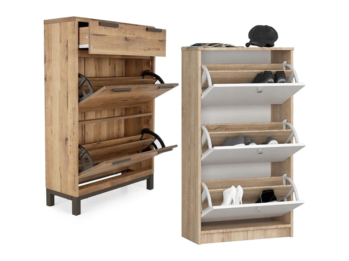 Полиця для взуття пластикова 2 секції сіра