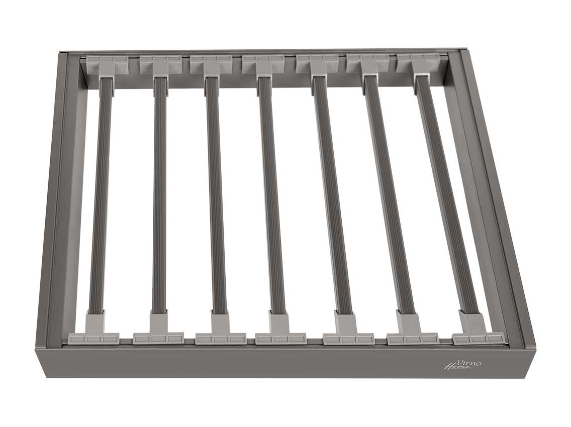 Брючниця центральна висувна з дотягувачем Virno Home 564*420*56 сірий