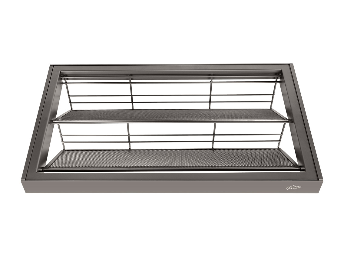 Полиця для взуття висувна з дотягувачем Virno Home 764*420*160 сірий