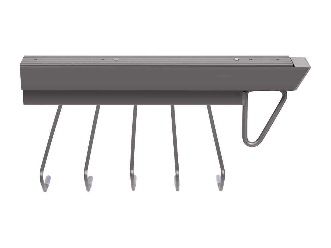 Брючница верхнего крепления одинарная с доводчиком Virno Home 425*145*350 серый