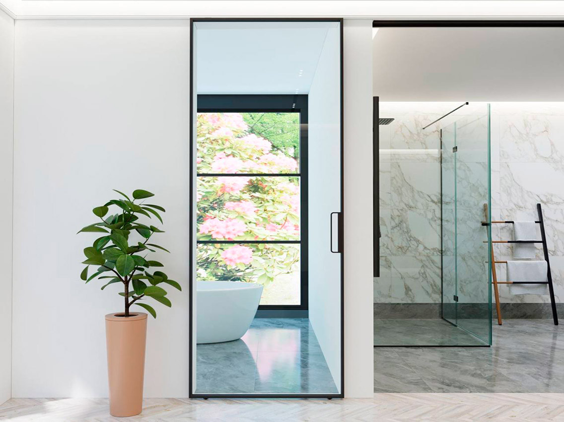 Комплект для подвесной двери невидимого монтажа GIFF Glass Zone 1200x2500 мм