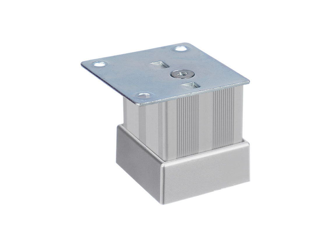 Опора регульована квадратна Ozkardesler 40*40 Н=50 алюміній рифлений