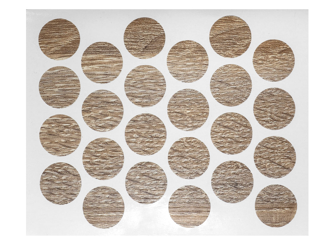 Заглушка минификса самоклеющаяся Weiss d=20 дуб сонома (50 шт) (4763)