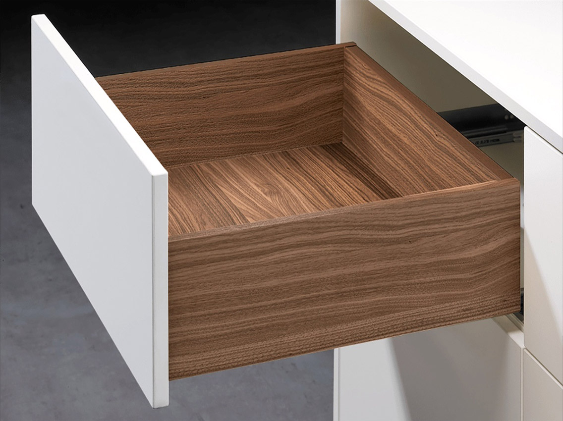 Направляющая полного выдвижения Hettich Quadro V6 Silent System L=400, левая, ДСП 18 мм (9.225.677)