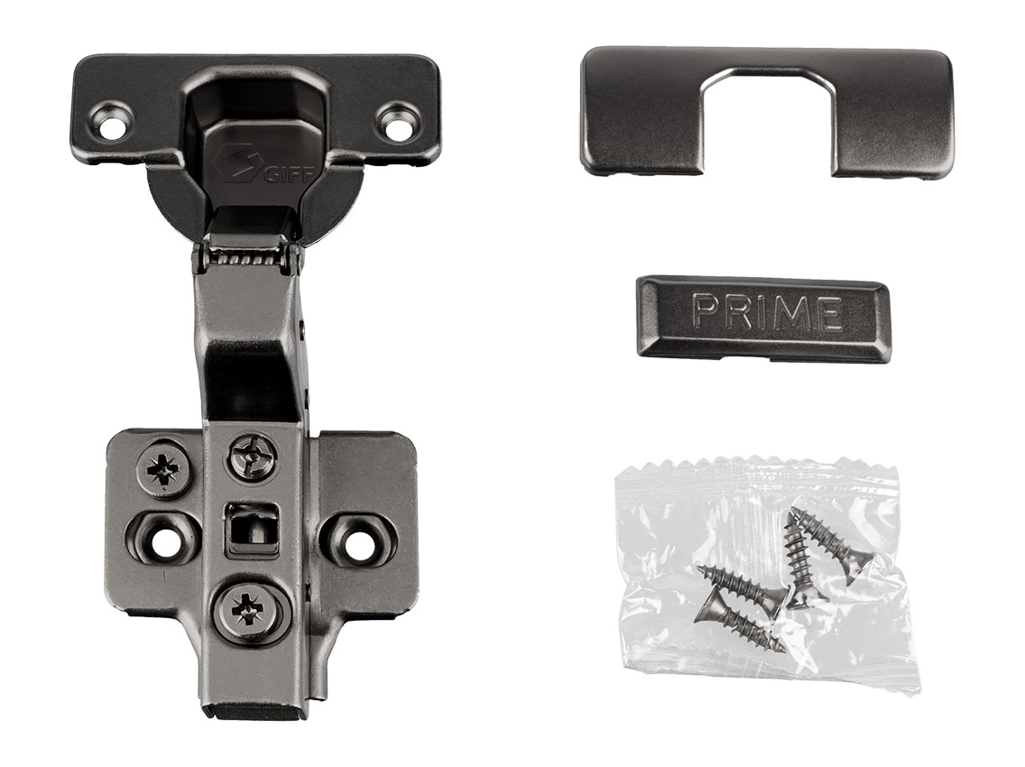 Петля вкладна з дотягувачем Clip-on 3D GIFF PRIME d=35 H=0 чорний нікель