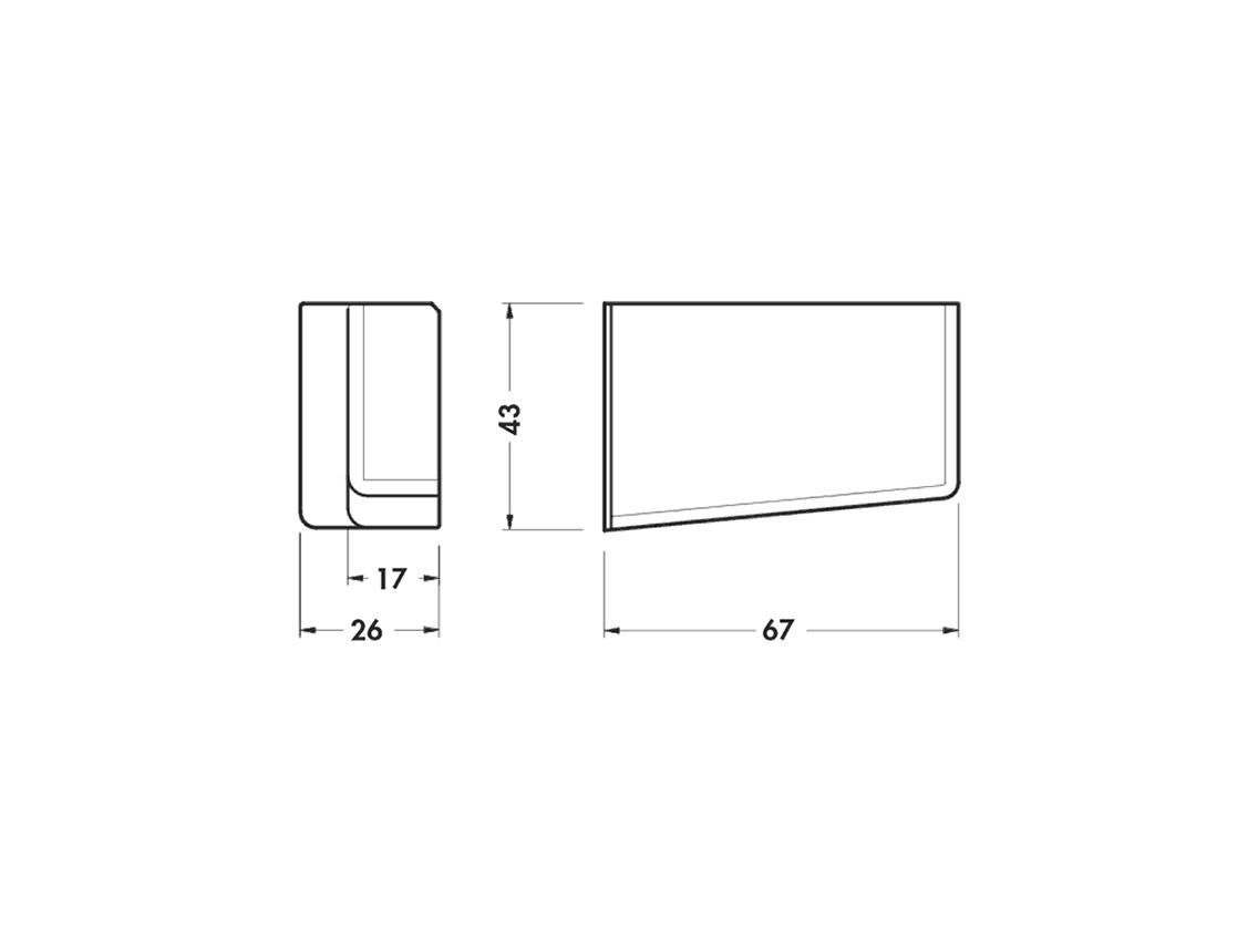 Заглушка шафотримача права Hafele/Camar 806 білий (290.05.682)