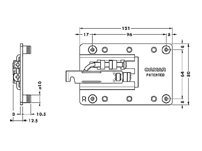 Шкафодержатель регулируемый левый Hafelе/Camar 807 XL IN (290.40.932)