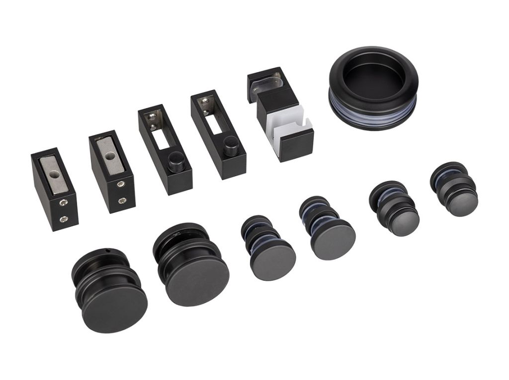 Комплект РС 30x10 GIFF 304 c двойной нижней направляющей черный матовый, гальваника