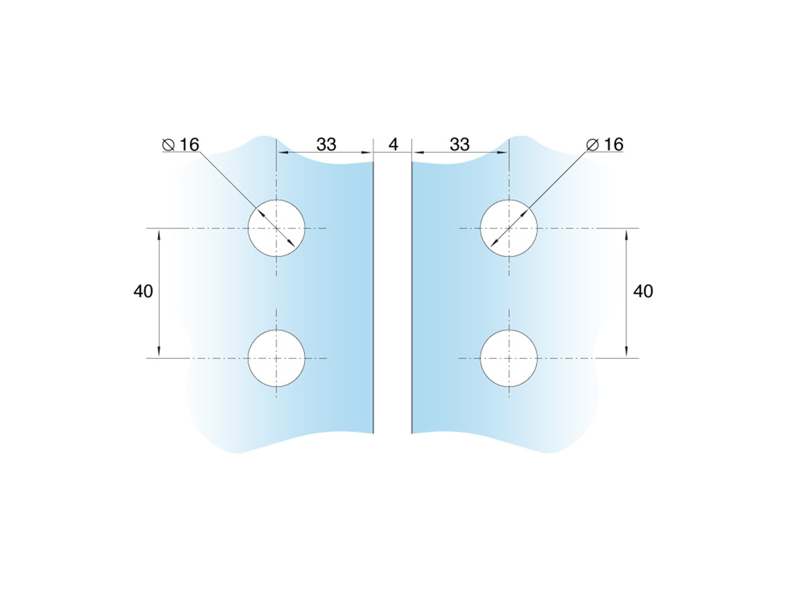 Петля LIVORNO скло-скло GIFF Glass Premio чорний матовий