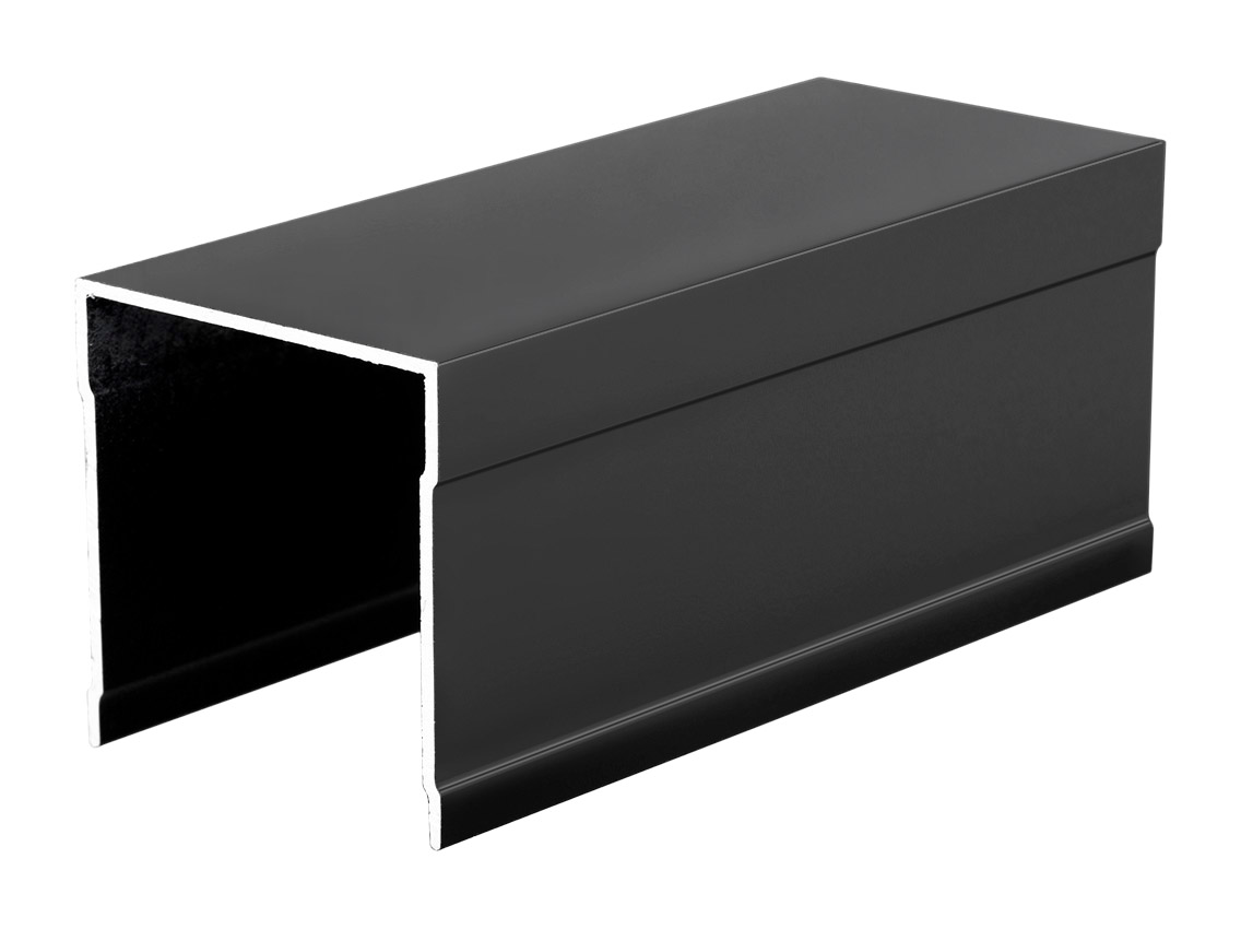 Профіль направляючий верхній однинарний SLIDER L=5000 чорний