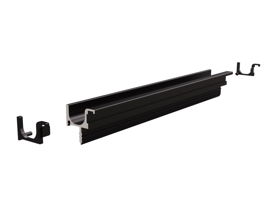 Ручка-профиль врезная Virno Lines 414 L=3000 черный матовый