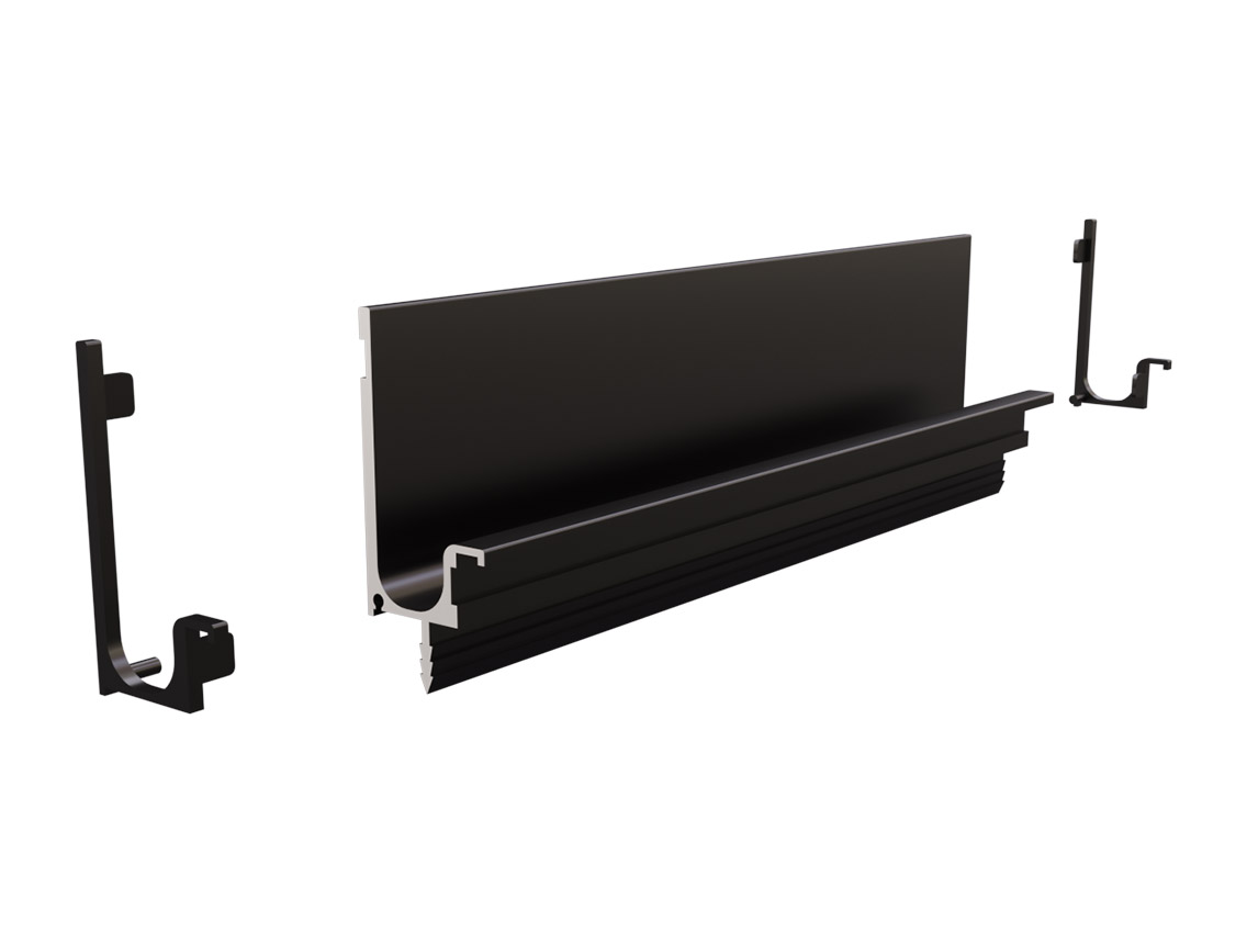 Заглушка к ручке-профилю Virno Lines 414/UP черный матовый (пара)