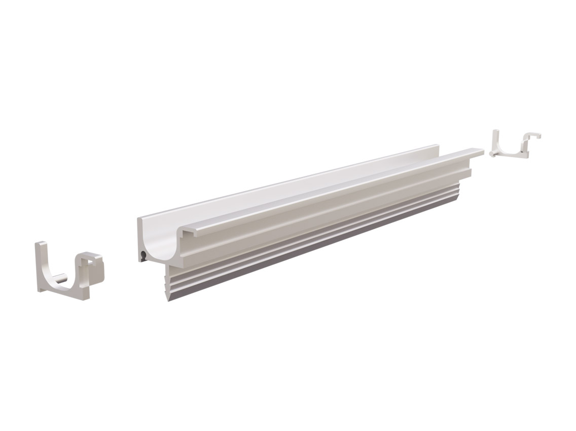 Заглушка к ручке-профилю Virno Lines 414 алюминий (пара)