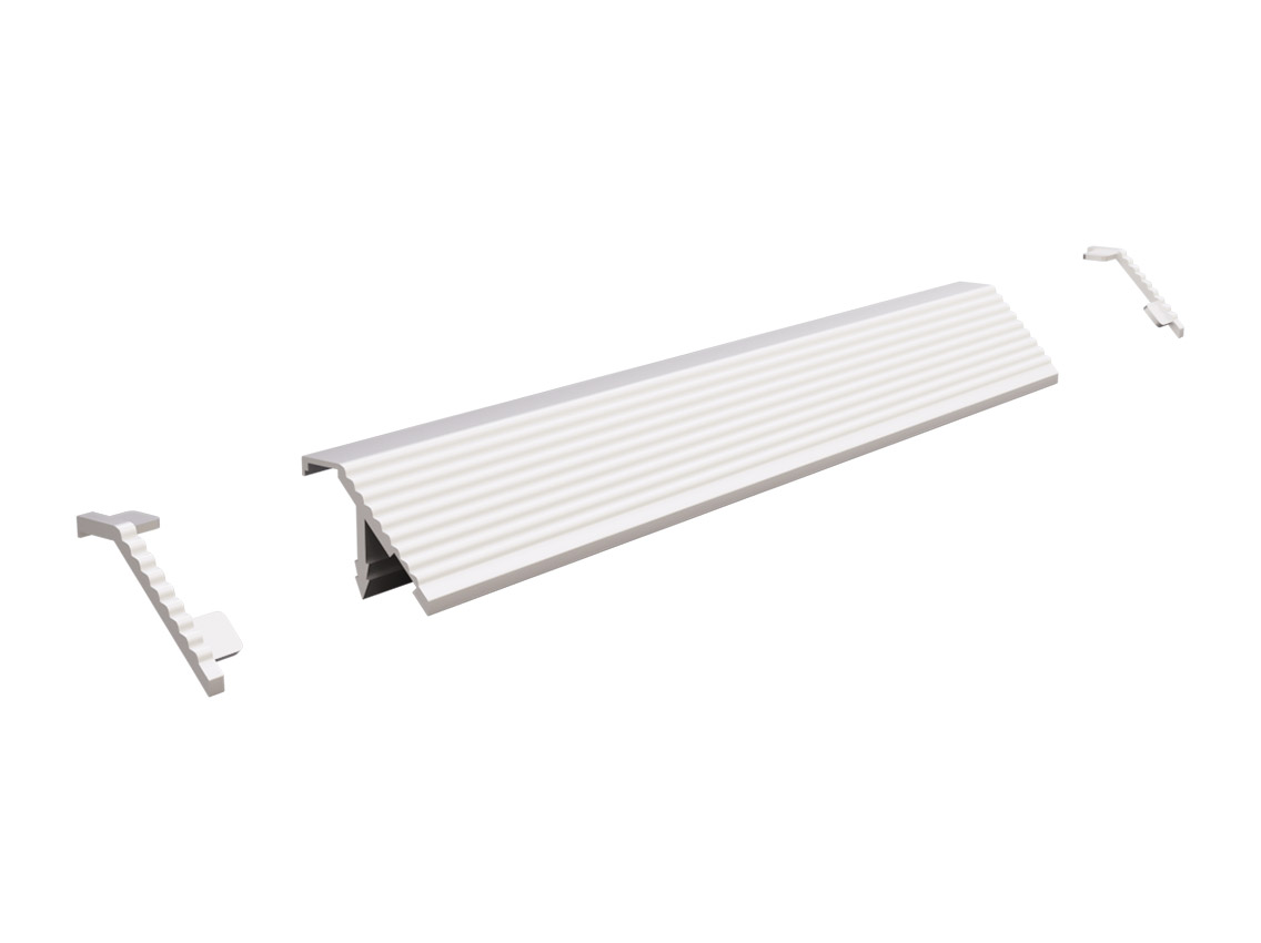 Заглушка к ручке-профилю Virno Lines 418 алюминий (пара)