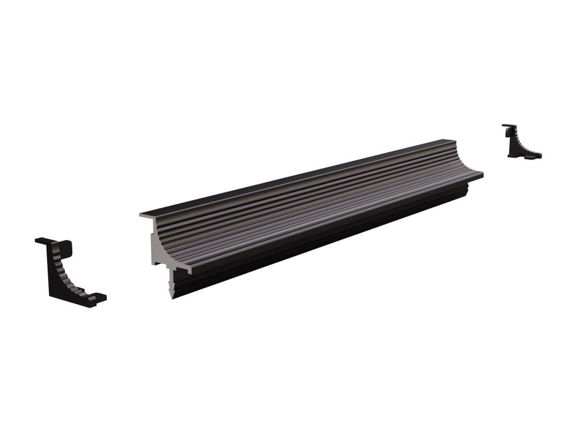 Заглушка до ручки-профілю Virno Lines 416 чорний матовий (пара)