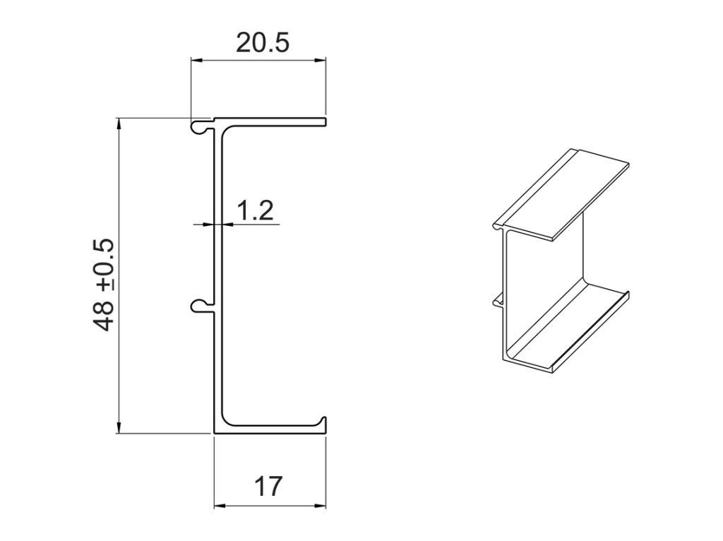 Профіль Gola L-подібний універсальний Volpato Clap`n`FIT L=4200 матове золото (80/G38)