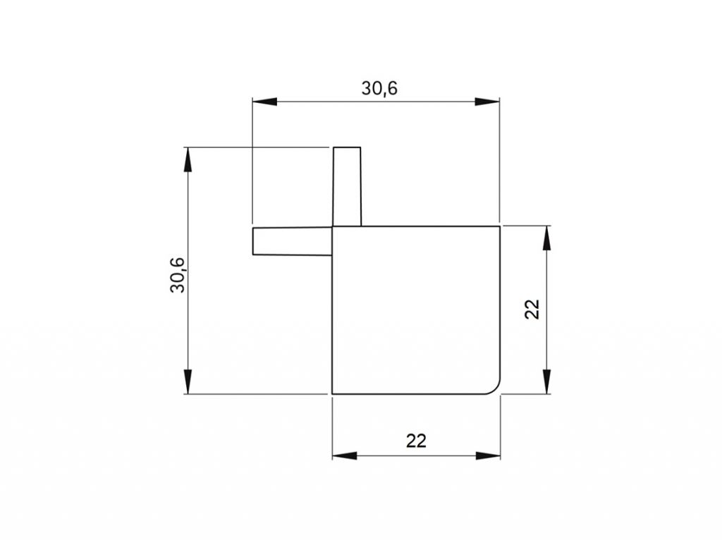 Кут зовнішній 90* до L-подібного профілю Gola Volpato Clap`n`FIT матове золото