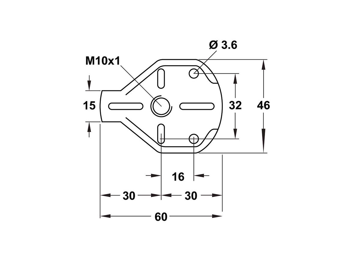 Опора регулируемая Camar 308 H=80 D=28 цинк (637.26.925)