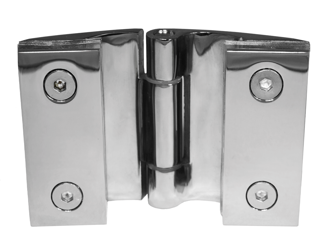 Петля 180* скло-скло GIFF Glass modern полірований хром