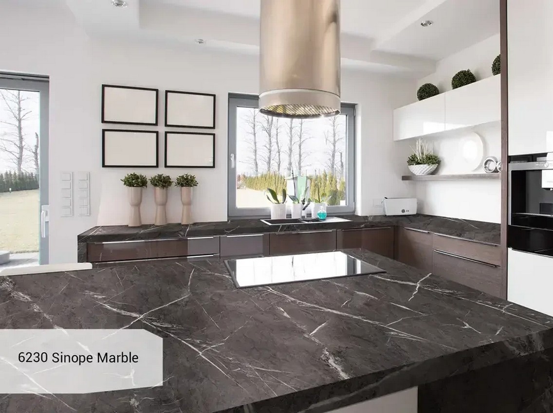 Компакт-плита 4200х1300х12 мм 6131 NK Marquina Lounge (Grafite)(Puricelli)