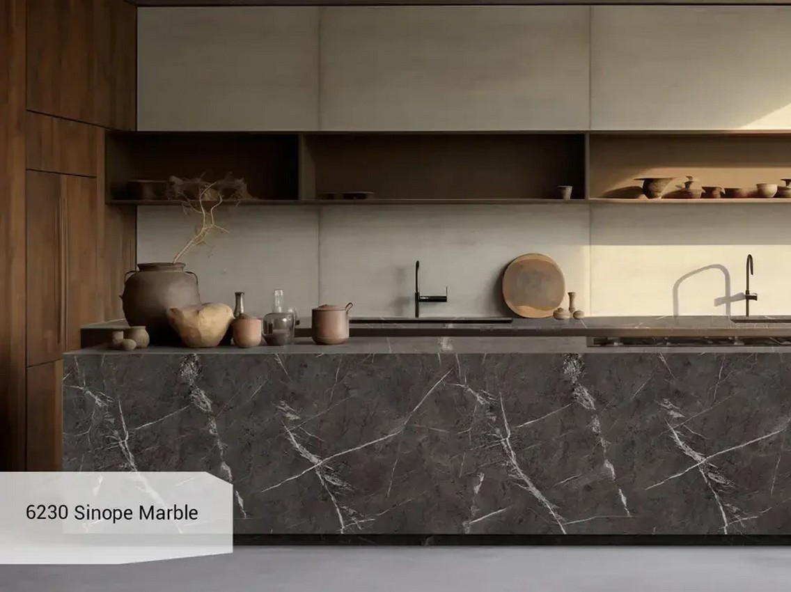 Компакт-плита Puricelli 6230 MN Sinope Marble (Black) 4200х650х12 мм