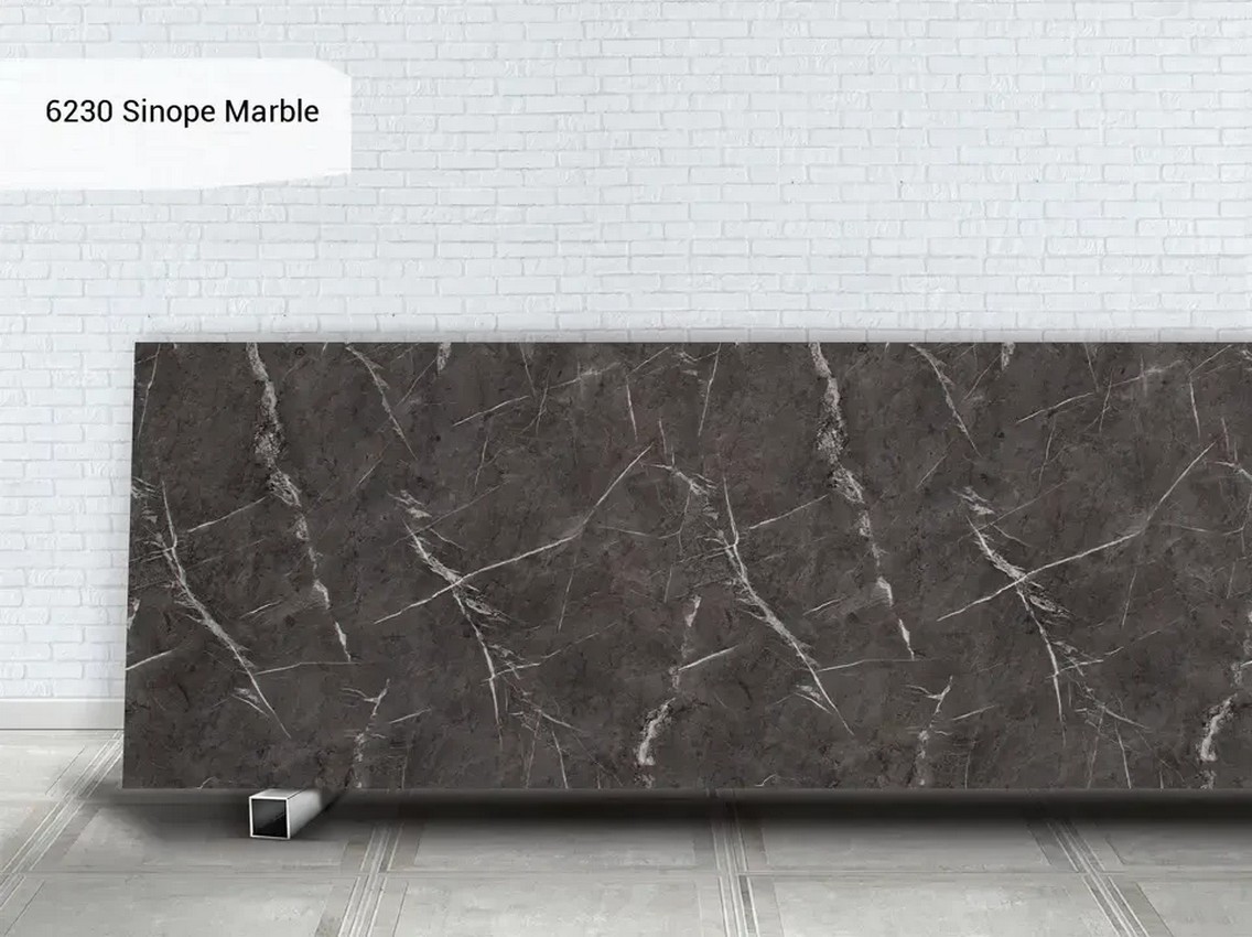 Компакт-плита Puricelli 6230 MN Sinope Marble (Black) 4200х650х12 мм