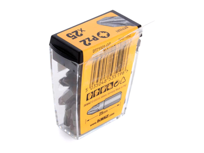 Набір біт DeWALT Pz2, L=25 мм, 25 од. (DT71521)