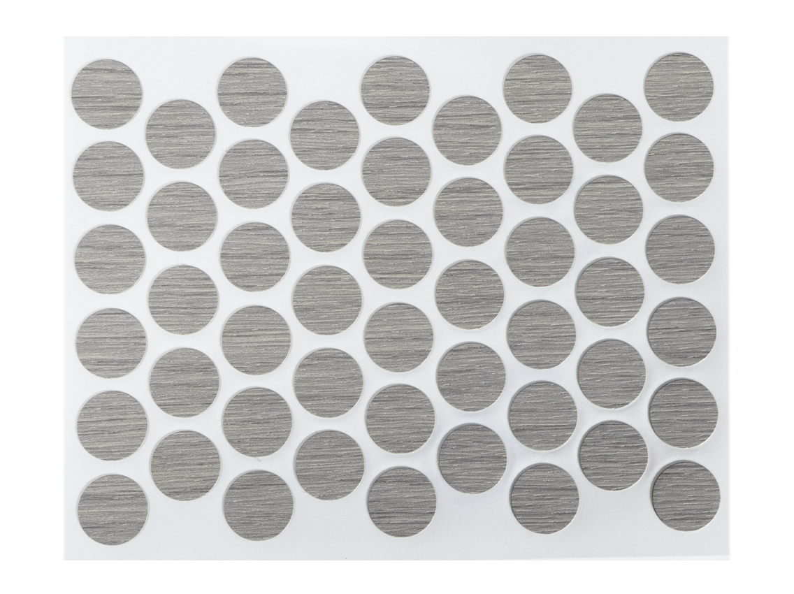 Заглушка конфирмата самоклеющаяся Weiss d=14 дуб клабхаус серый (50 шт) (079)