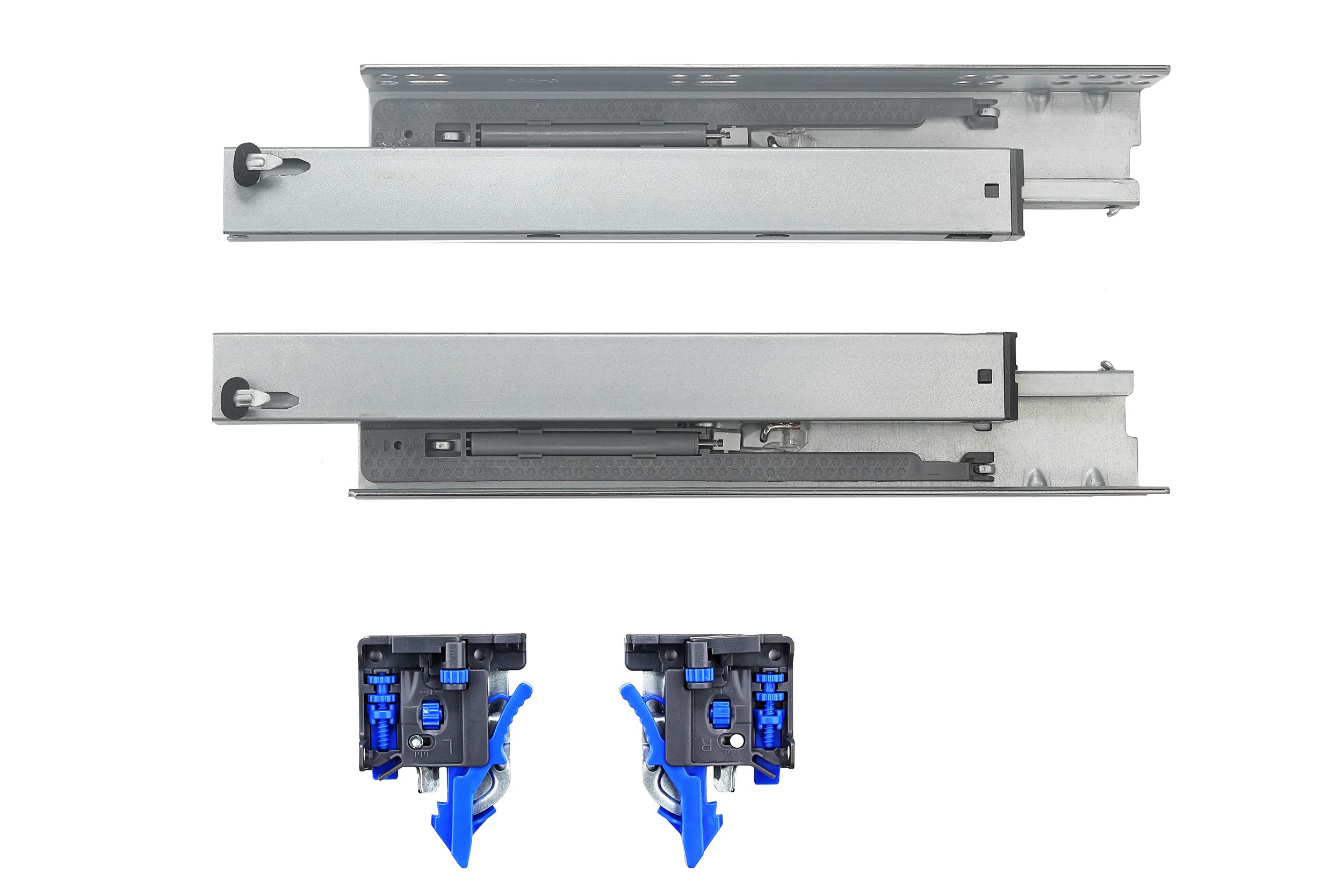 Напрямна прихованого монтажу повного висування з дотягувачем 3D Forte GIFF PRIME (16-19мм) L=300