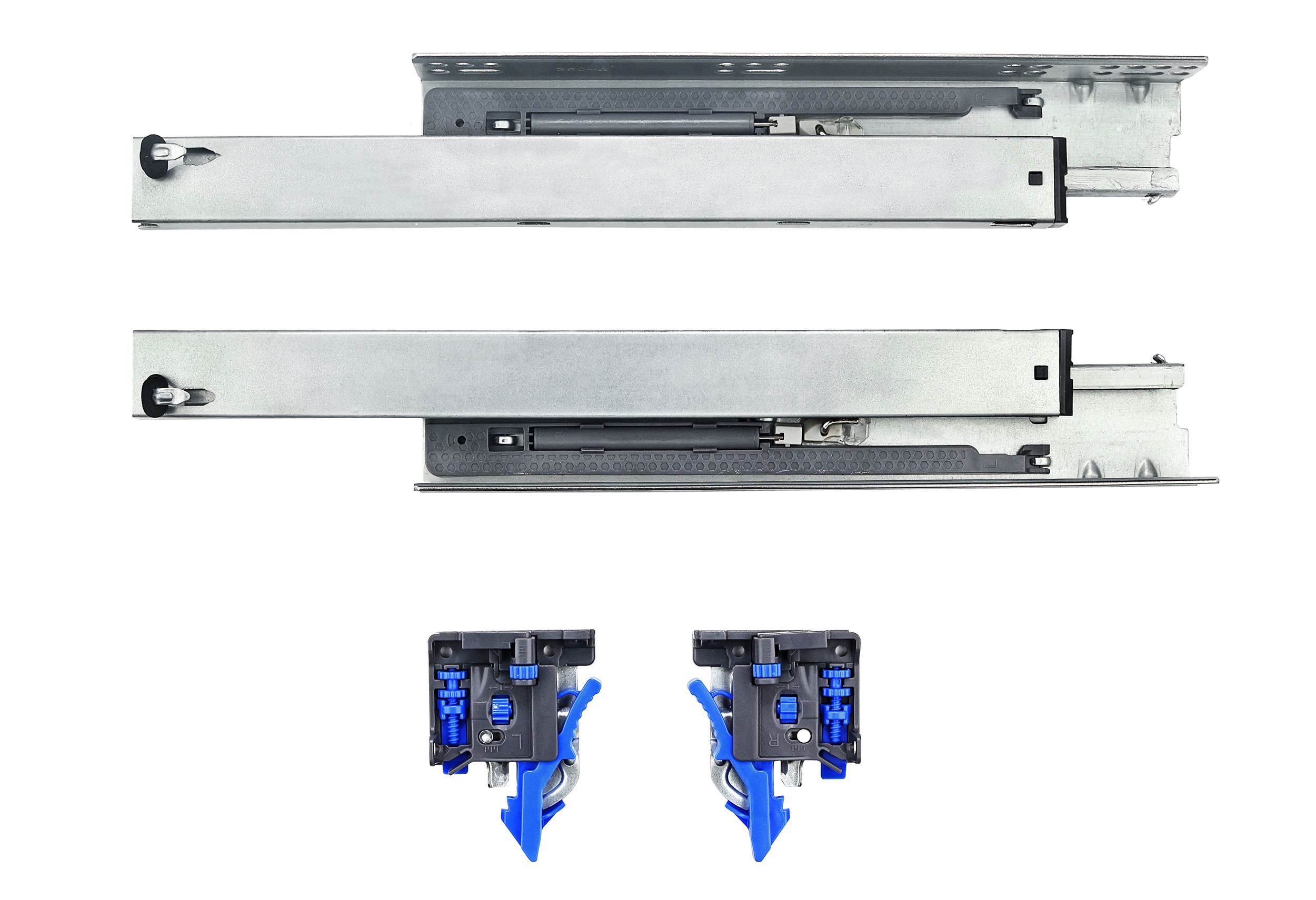 Напрямна прихованого монтажу повного висування з дотягувачем 3D Forte GIFF PRIME (16-19мм) L=350