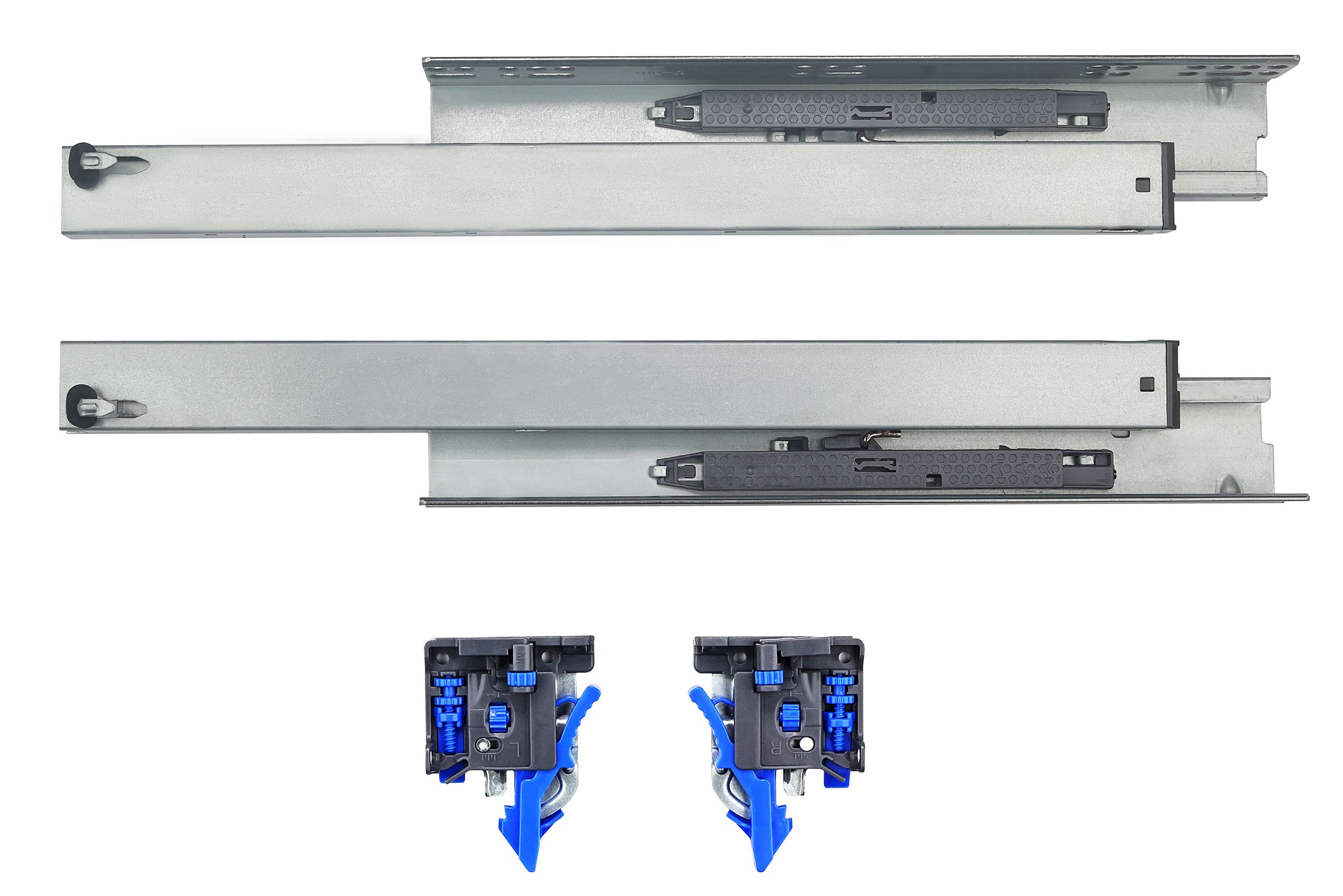 Напрямна прихованого монтажу повного висування з відштовхувачем 3D Forte GIFF PRIME (16-19мм) L=400